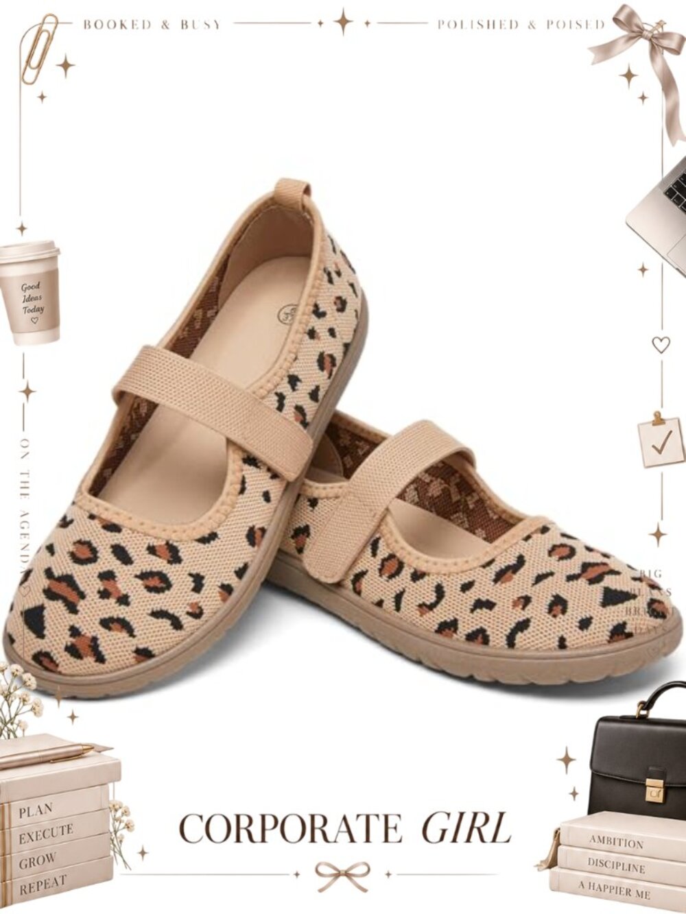 Womens Wide Toe Box Knit Ballet Flats Mary Jane Slip-On Walking Shoes